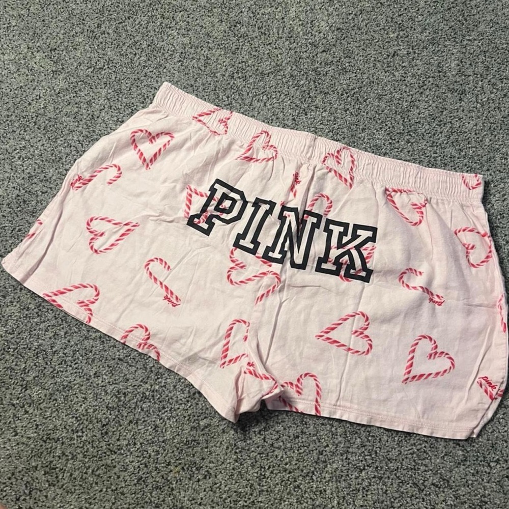 Victoria's Secret PINK Christmas boxer-style pajama shorts